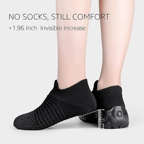 HKR Walking Shoes Arch Support Non Slip Work Shoes Breathable Knit, Black, Sz 8 - Picture 4 of 5